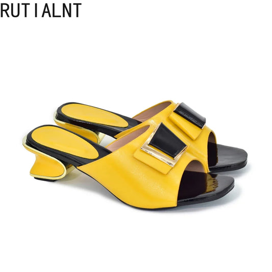New Arrival 2025 Spring Autumn Women Pumps Sexy Buckles High Heels Shoes Italian In Women High Quality African Wedding Shoe