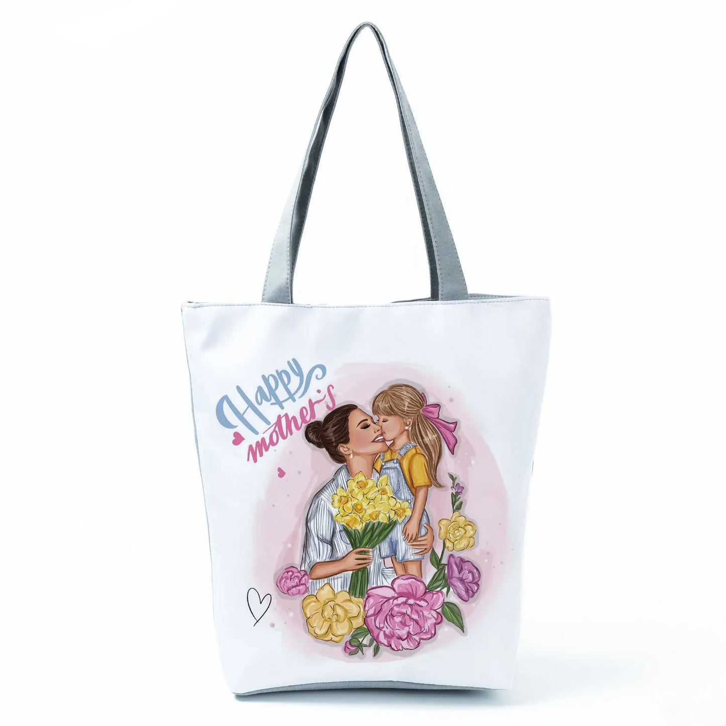 Golden Afro Woman Printed Handbags Pretty Fashion Shoulder Bag Eco Portable Shopping Bag High Capacity Beach Bag Practical Tote