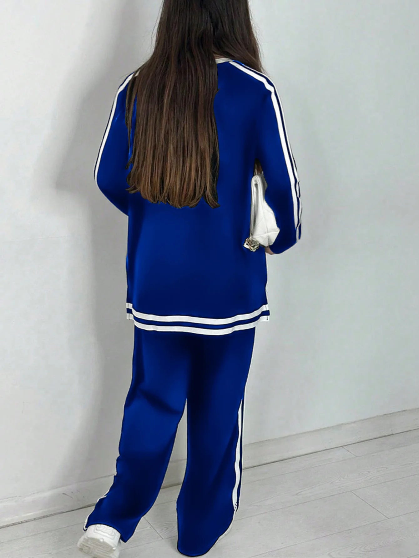 2025 Women's Sweat Suit Spring Autumn New Leisure Clothing Fashion Elegant Tops T-shirt Pants 2 Two Piece Set For Women