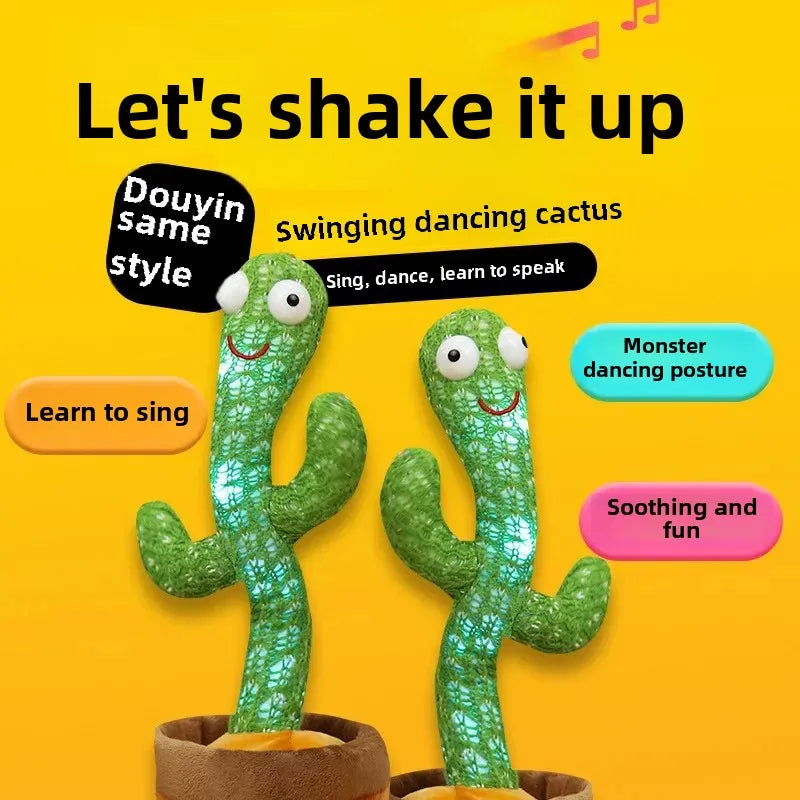 Magic Twist Talking Cactus Toy Dancing Cactus Swing Singing