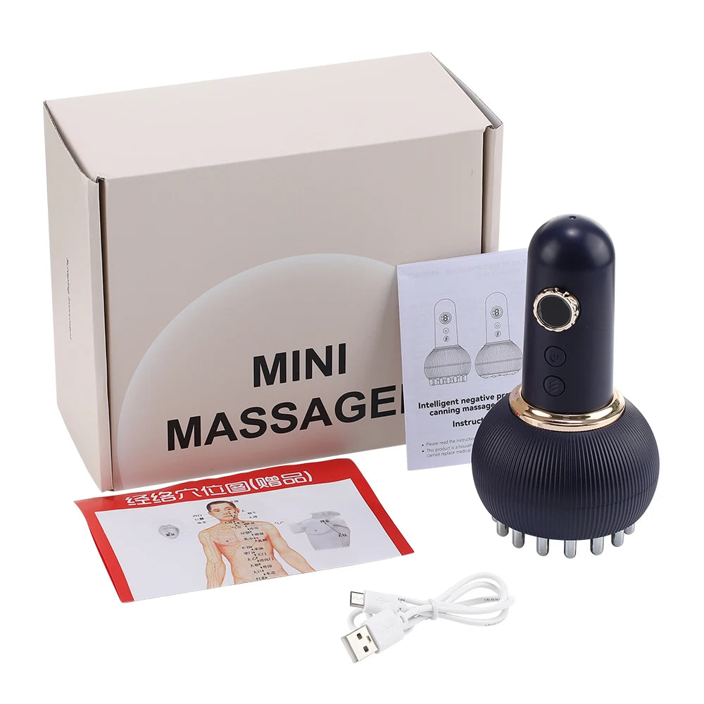 Rechargeable Guasha Massager Body Shaping Heating Meridian Scraping Brush Lymphatic Drainage Machine Fat Burner