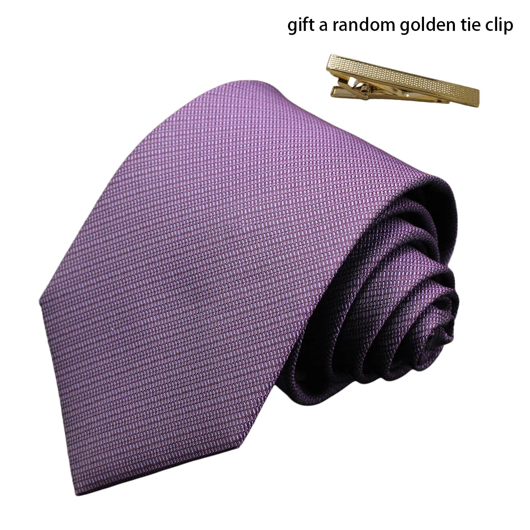 Men's Red Purple Plaid Tie stripe Handmade Woven Fashion Business Tie Geometric Style Polyester Silk Material for Wedding