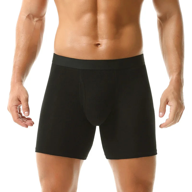 Men Underwear Panties Cotton Boy Boxer Shorts Undies Large Size Bigger Sports Breathable Underpants Fabric Comfortable Fashion