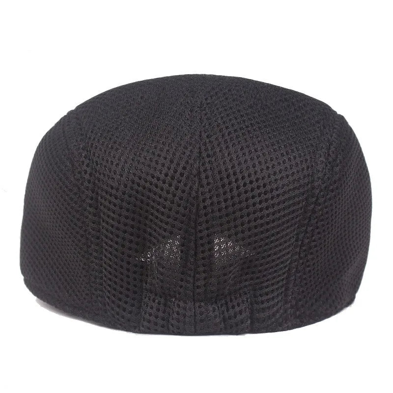 Breathable Mesh Hollow Berets Hat For Men Convenient Spring Summer Beret Quick-drying Newsboy Cap Retro Sun Hats Painter Caps