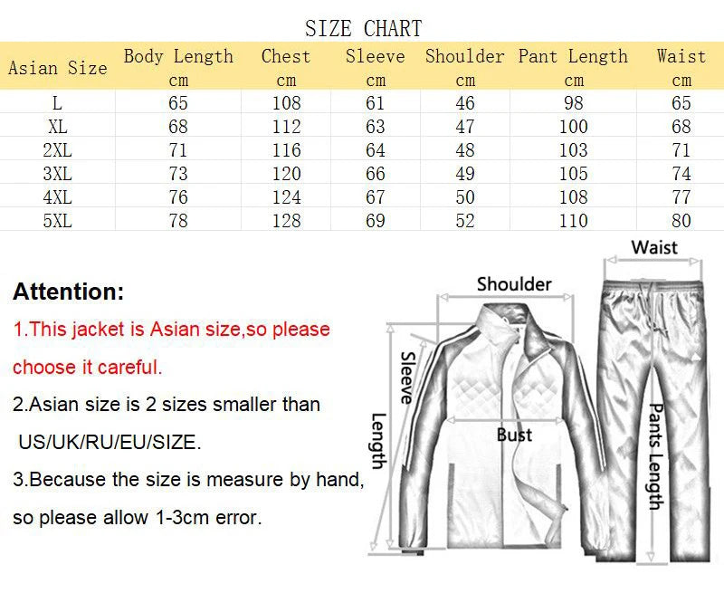 Men Tracksuit New Spring Autumn 2 Piece Sports Suit Jacket+Pant Sweatsuit Male Fashion Print Clothing Men's Sportswear Sets