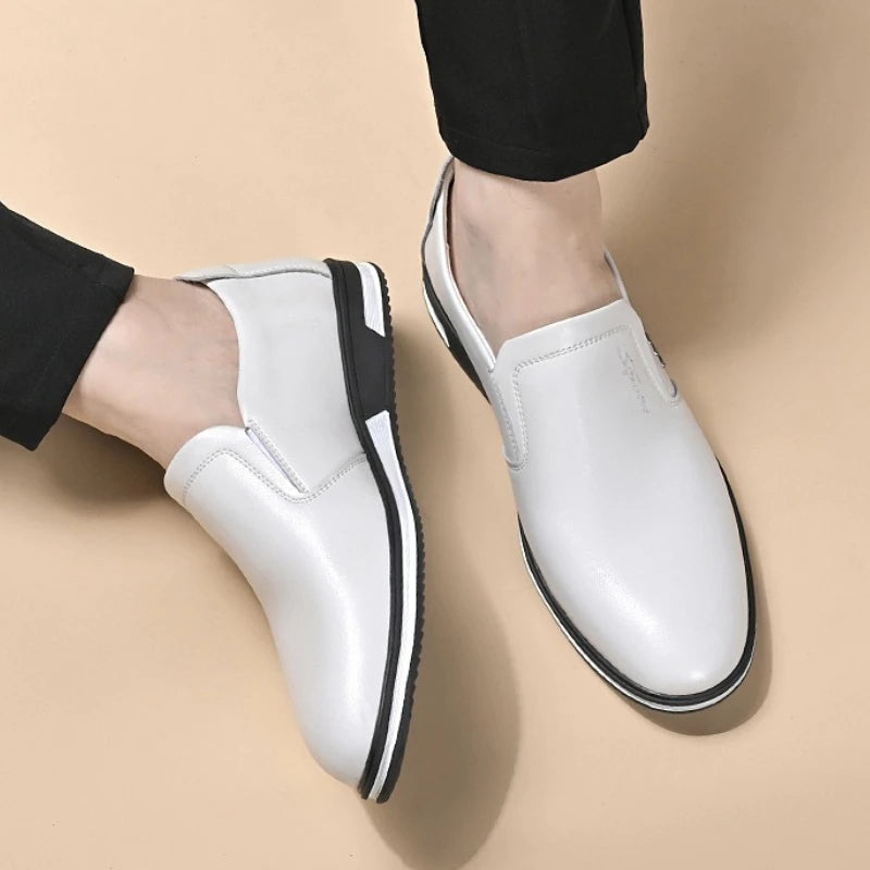 Large Size Spring Autumn New Business Office Casual Men's Shoes Fashionable and Versatile Flat Bottomed Sleeve Mouth Men's Shoes