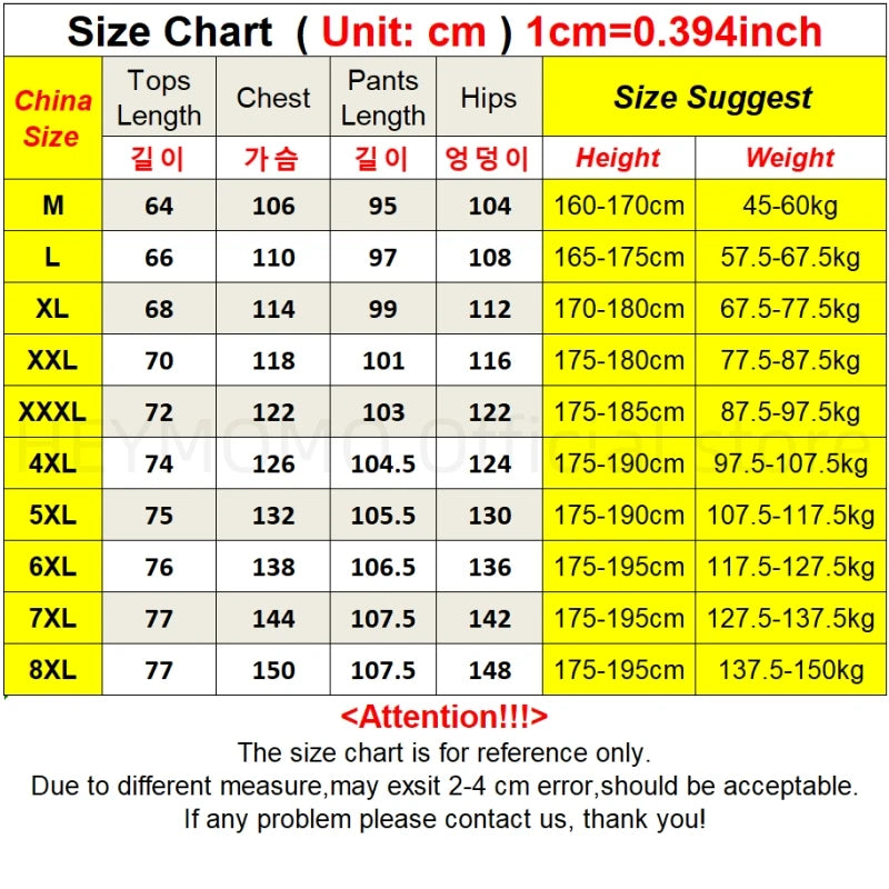 Plus Size Men 8XL Sweatshirts Set Pocket 6XL 7XL Oversized Jogging Streetwear Sport Street Male 2025 Long Sleeve Tops Pants Suit