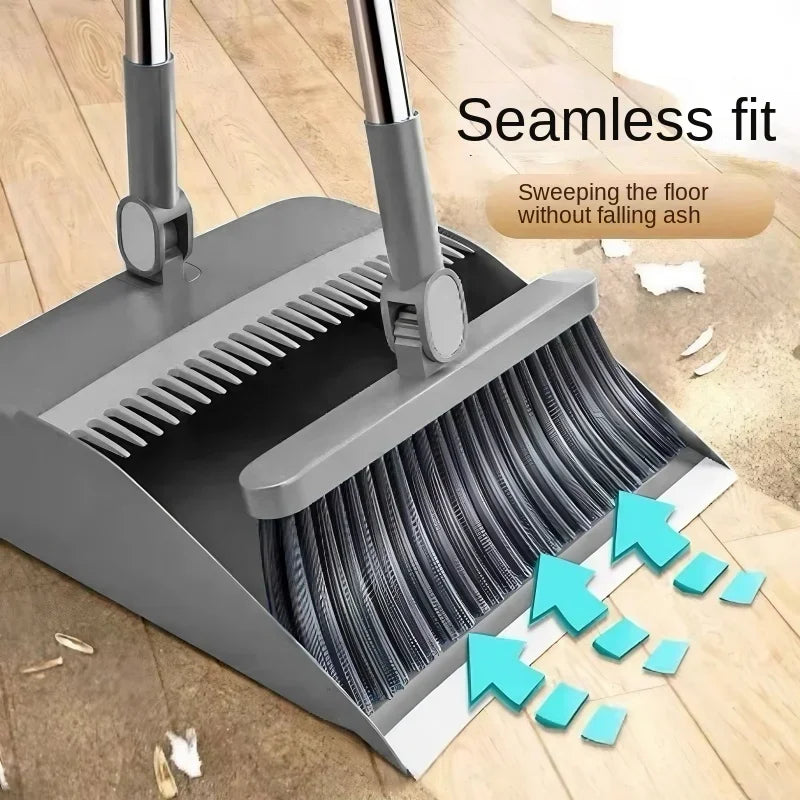 Broom Set Household  Broom Dustpan Set Brush Head Sweeping Folding Garbage Shovel Broom