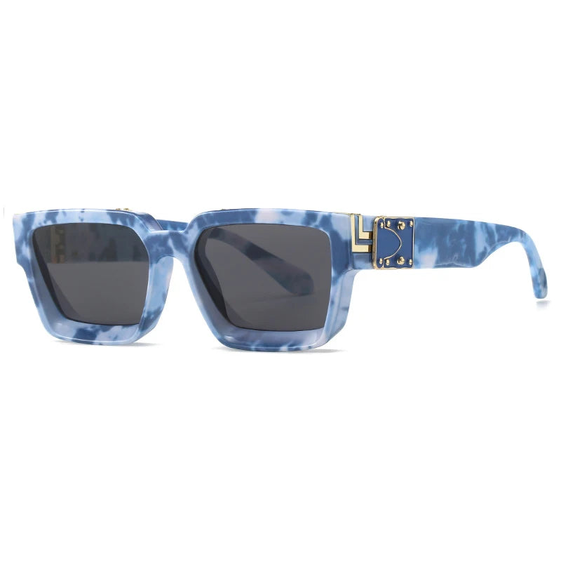 2024 Brand Rectangle Sunglasses Women Men Shades Retro Square Black Sun Glasses Eyewear Trendy Punk Eyeglasses For Male UV400