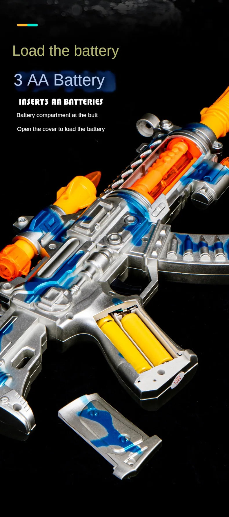 Children Electric Toy Gun Realistic Machine Submachine Gun Model Like Real Guns with Sound Light Effects Non-firing Kids Gifts