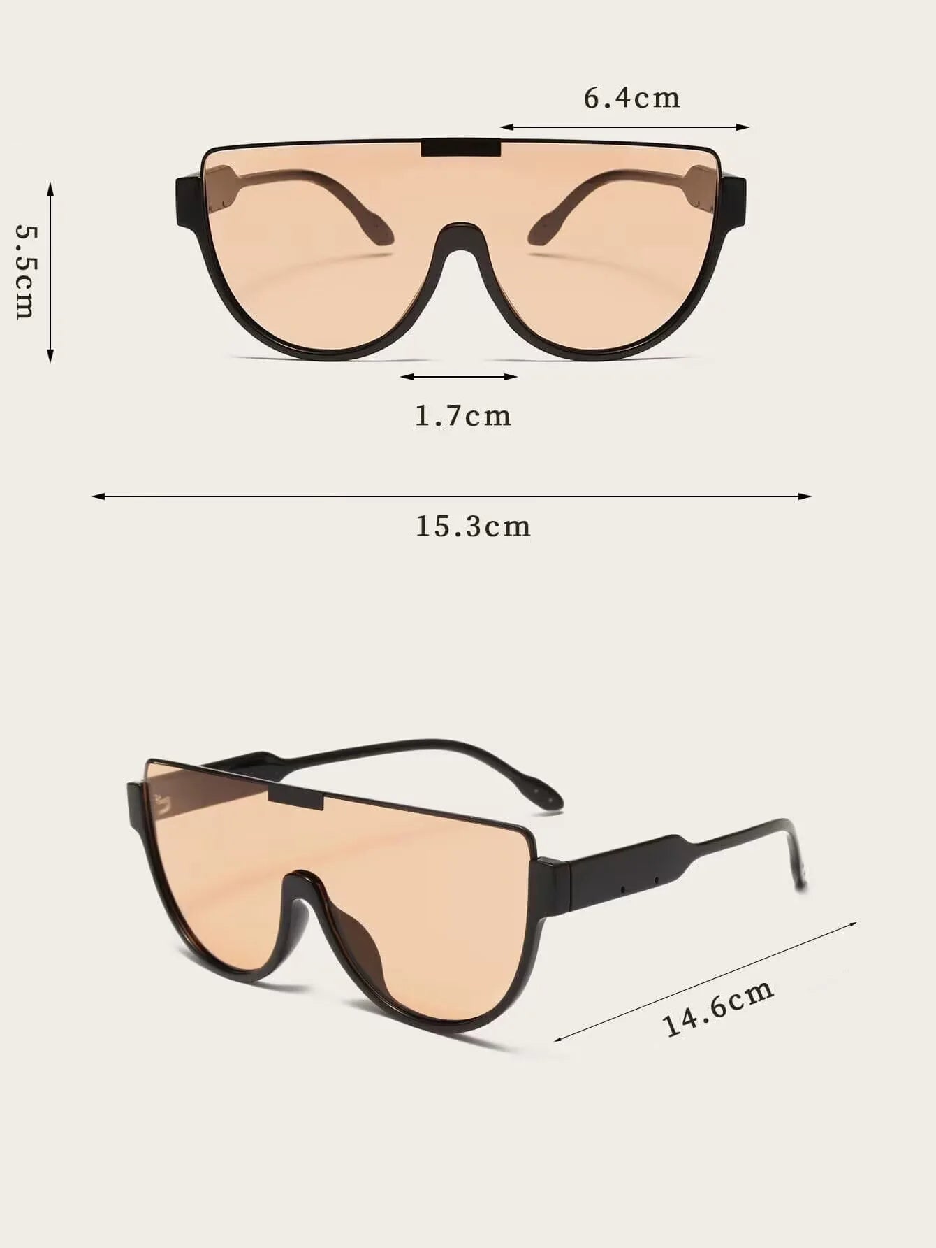 KAMMPT Vintage Semi-round Sunglasses Women Fashion Monoblock Outdoor Goggle Shades Ins Trending 2023 New Design UV400 Eyewear