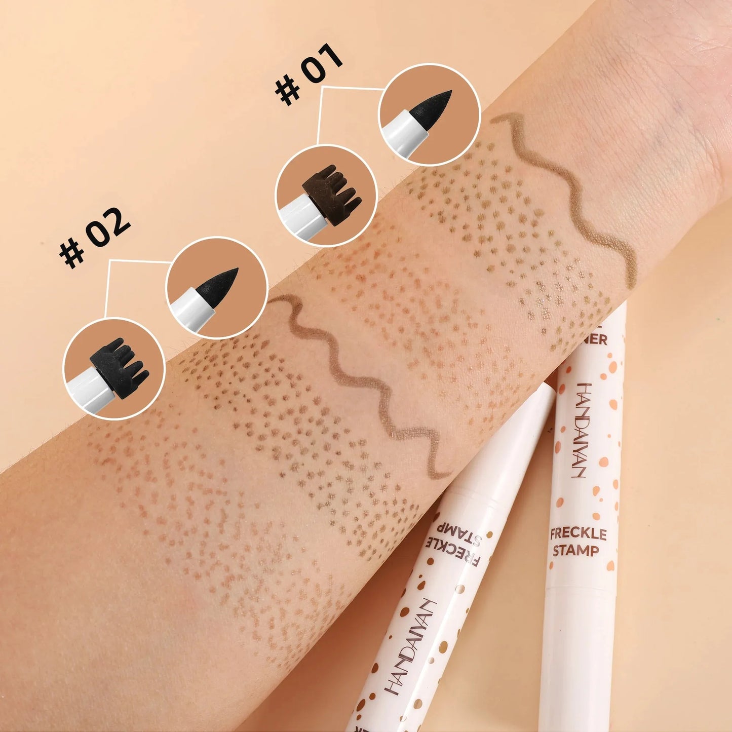 Double Head Concealer Pen Waterproof Long Lasting Freckle Stamp Eyeliner Quick Dry Natural Cover Pencil Life Like Makeup