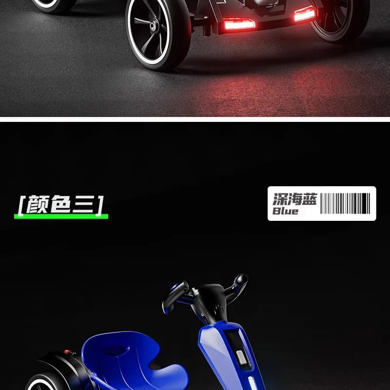 With Led Light And Music Kids Electric Kart, Four-wheel Can Ride On Remote-controlled Toy Car for Ages 1-3 To 6