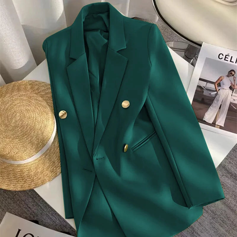 2025 Fashion New Women Suit Coat Elegant Casual Blazer Jacket Spring Autumn Office Ladies Clothing Basic Coat  Female Jacket