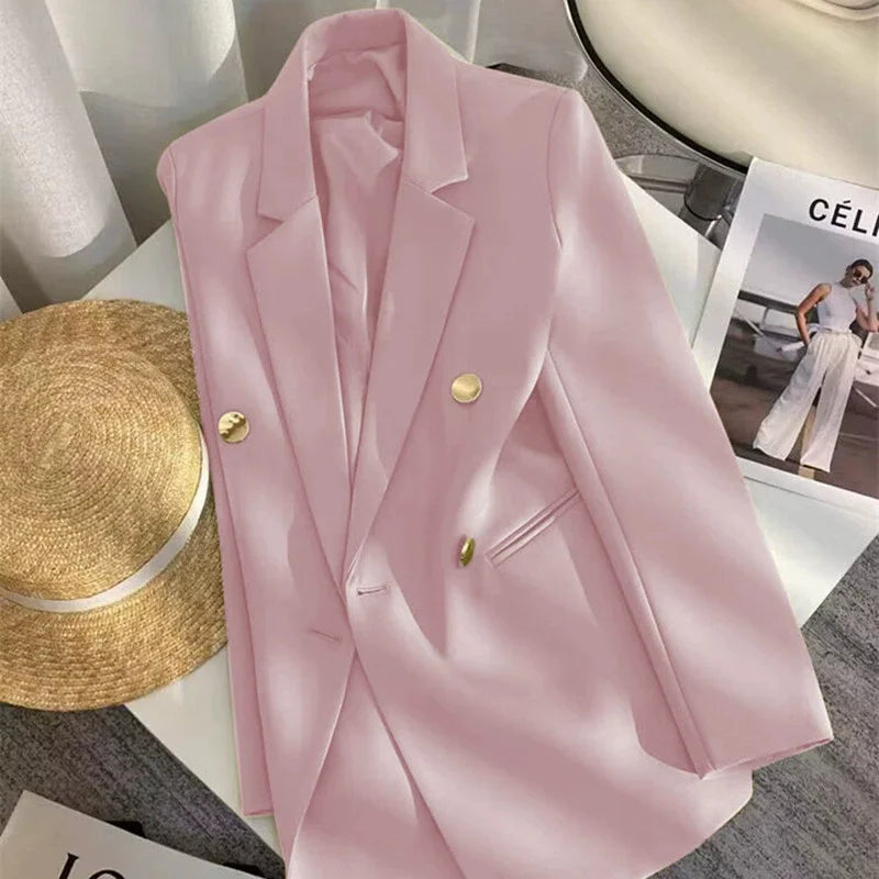 2025 Fashion New Women Suit Coat Elegant Casual Blazer Jacket Spring Autumn Office Ladies Clothing Basic Coat  Female Jacket