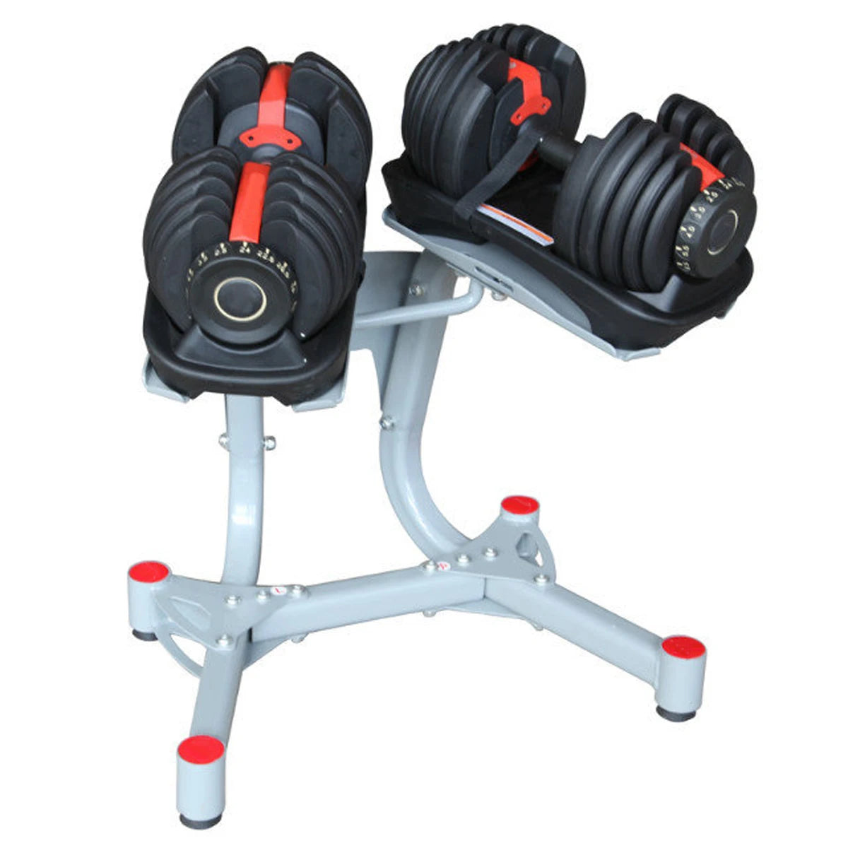 Adjustable Dumbbells Dumbbell Weight Set Home Gym Fitness 52.5lbs with Anti-Slip Handle and Tray for Men