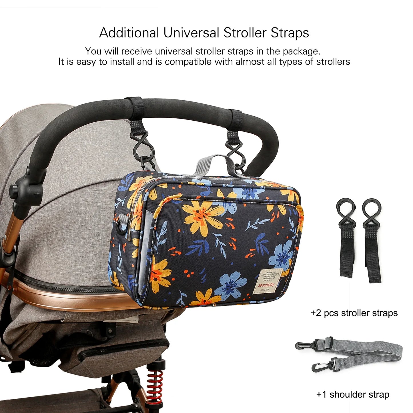 Mummy Diaper BagStroller Organizer Bags Mummy Large Capacity Travel Hanging Bag Bottle Holder Pram Diaper Bags Baby Stroller Bag