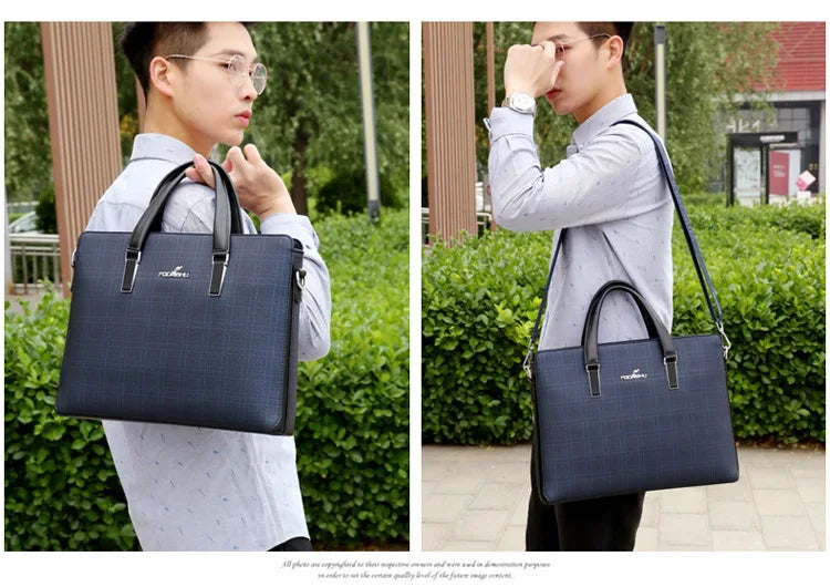 Business Men's Handbags Office Male Executive Briefcase Large Luxury Tote Laptop Bag for Man 2024 Shoulder Messenger Designer