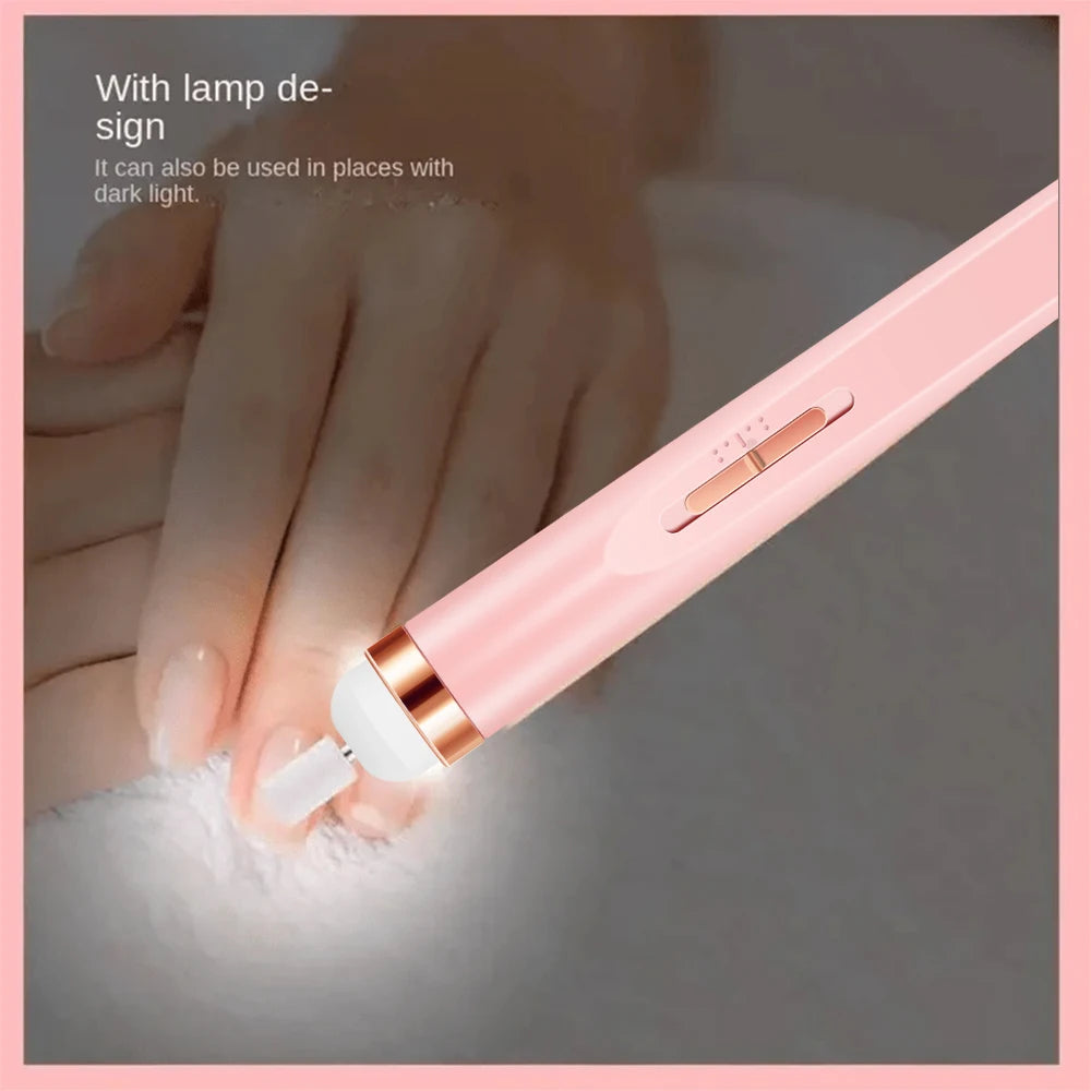 LULAA Electric Nail Drill Kit Rechargeable Cordless Manicure Kit Portable Nail Grinding Polisher for Trim Nails Exfoliating