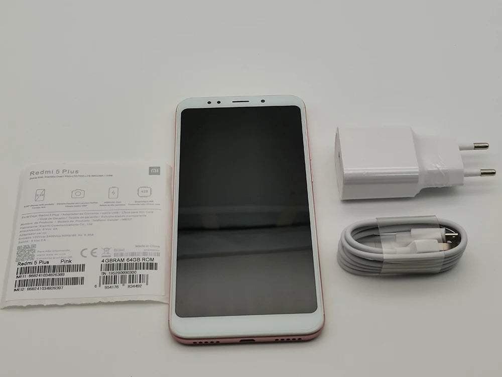 Xiaomi Redmi 5 plus global rom celular smartphone 3GB 32GB/4GB 64GB 5.99''4000mah snapdragon 625 Android 12.0MP Mobile phone