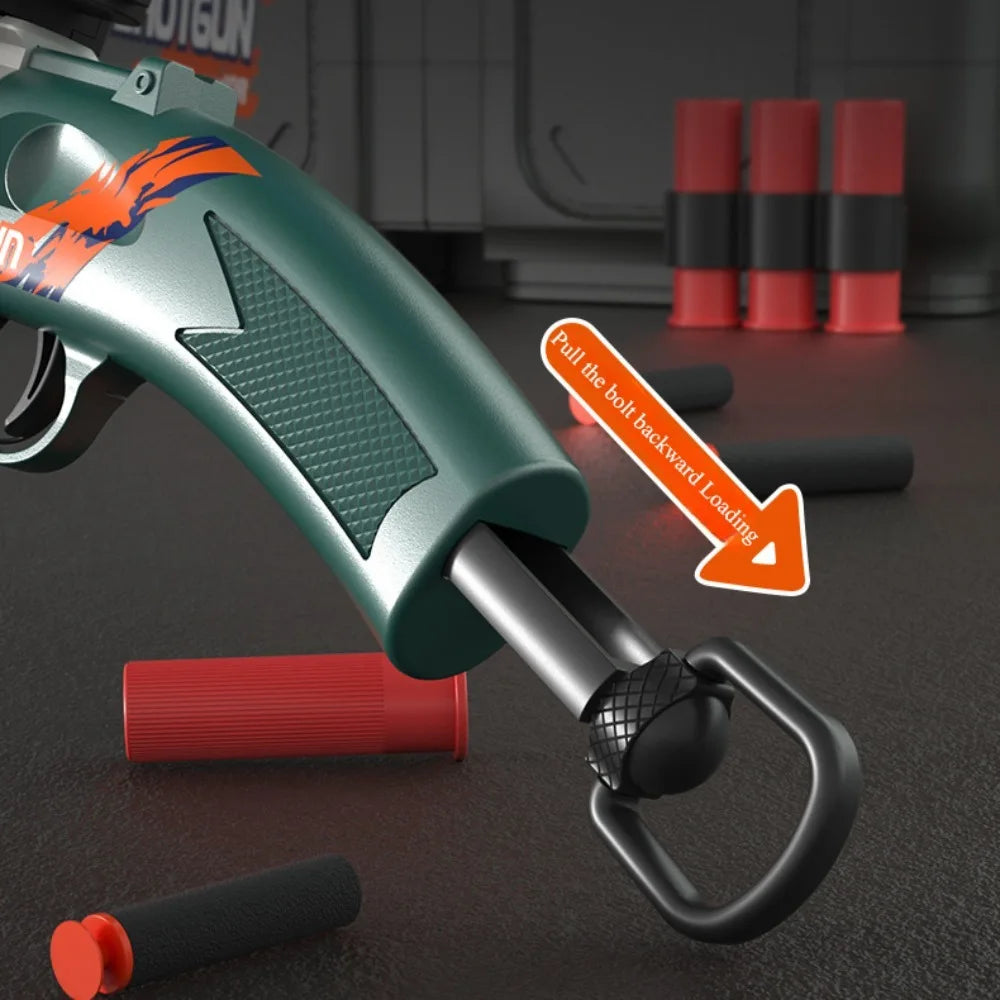 S686 Spray Shell Soft Bullet Gun Can Be Fired Toy Gun Manually Loaded Outdoor Sport CS Game Weapon for Children Boys Gift