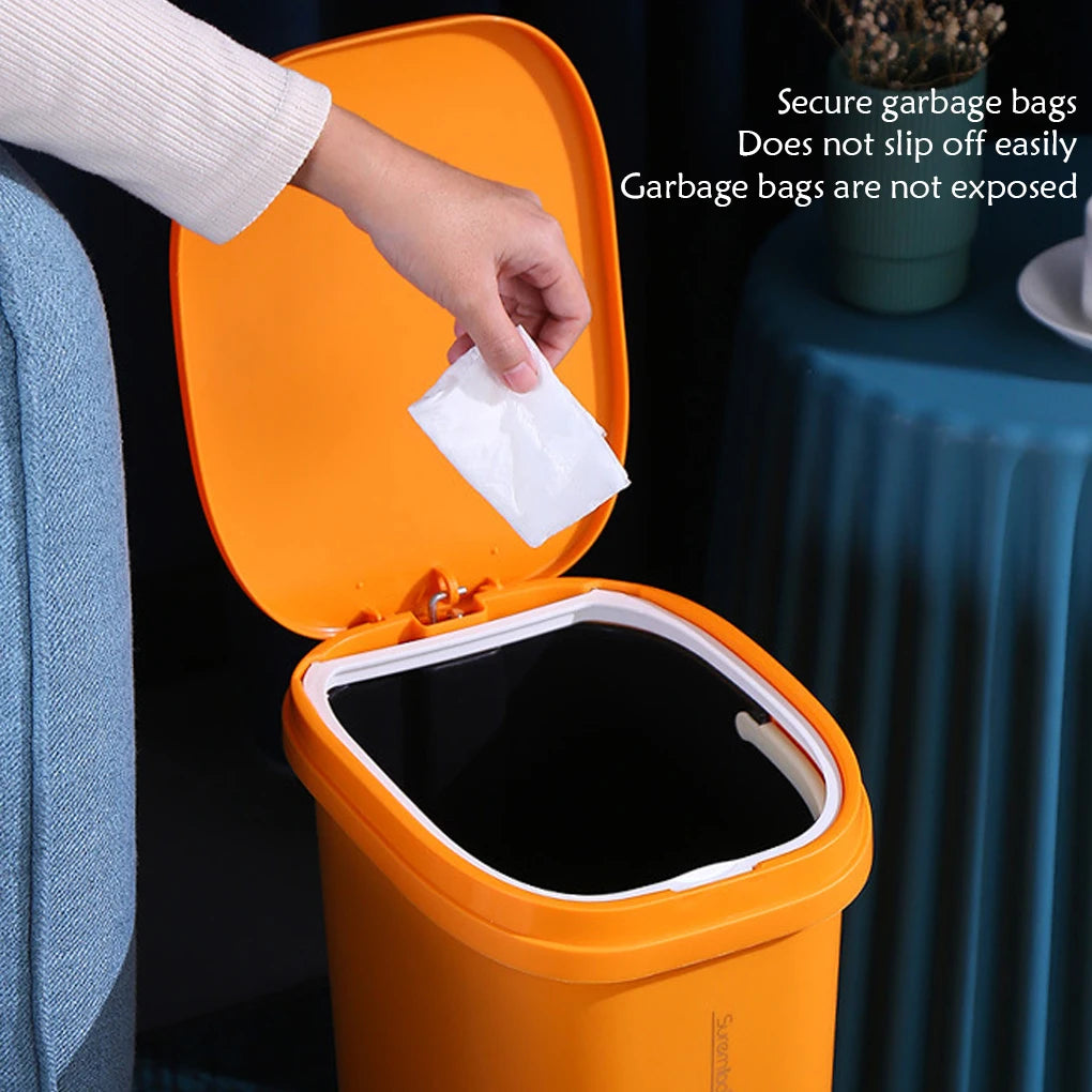 Trash Can Foot Pedal Garbage with Cover Storage Buckets for Household Kitchen Living Room  Classification Cleaning Bin Dustbin