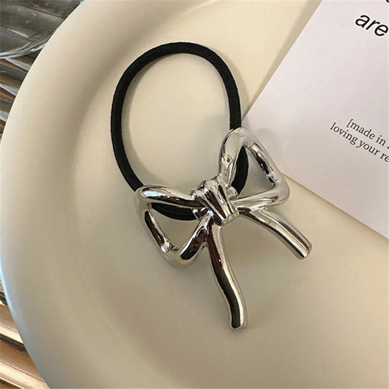 XIALUOKE Vintage Multilayer Metal Geometry Hair Bands Rope For Women Headband Elastic Ponytail HairPins Hairwear Hair Jewelry