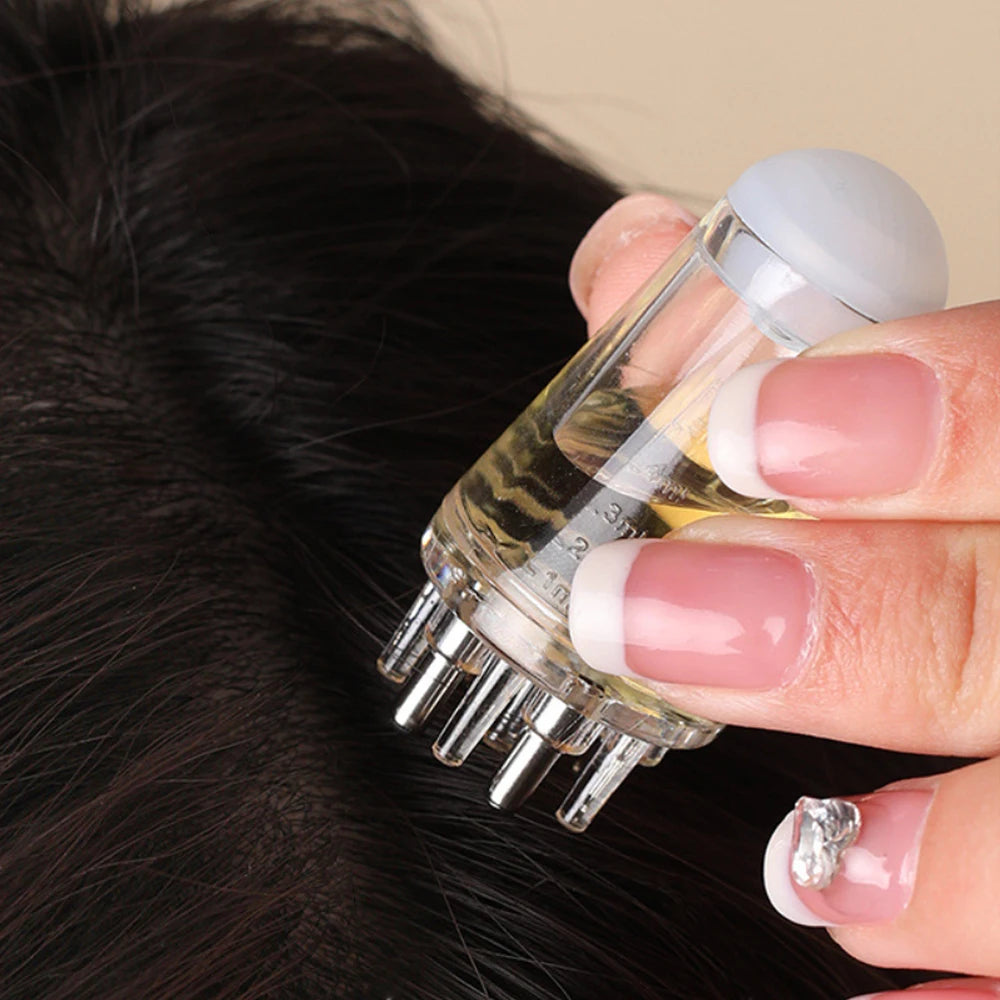 Scalp Applicator Head Massage Comb And 30ml Hair Essential Oil Hair Growth Products Medicine Liquid Applicator Massager Brush