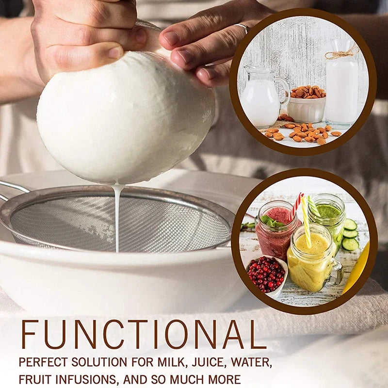 Food Grade Soy Milk Wine Nylon Filter Bag Net 100 Mesh Tea Beer Coffee Oil Reusable Filter Fabric Bags Kitchen Filter Fabric Bag