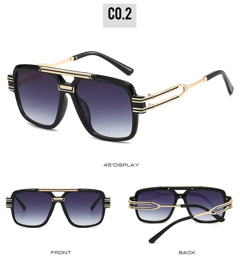 Square Sunglasses for Men Women Luxury Vintage Fashion Transparent Lens Sun Glasses Gafas De Sol Hombre Lunette Soleil Femme