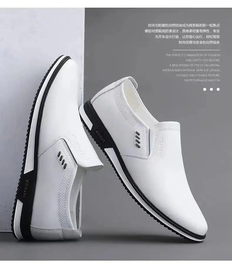 Leather Casual Shoes Man Black Loafers Shoes Men Luxury Designer Slip on Shoes for Men 2022 Zapatos De Hombre Chaussure De Homme