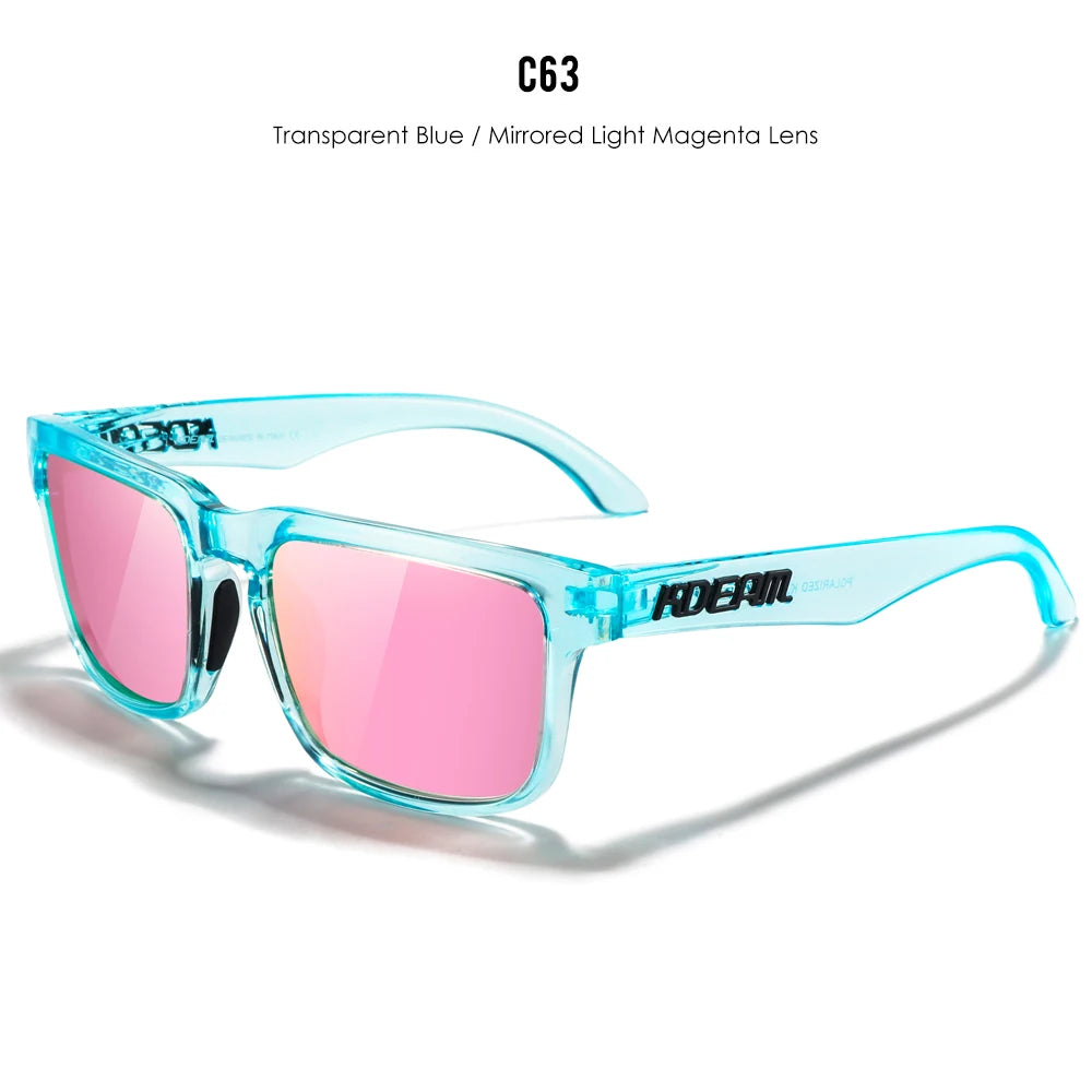 KDEAM Sleek Square Style Suits For Women And Men Fishing Sunglasses Polarized Vibrant Colors Three Dimensional Sunglass