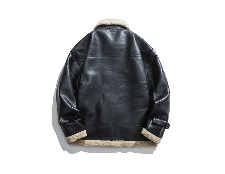 Jackets Man Winter Leather Warm Coats Motorcycle Leather Jacket Velvet Thickened Coat High Brand Street Wear Clothing Men New