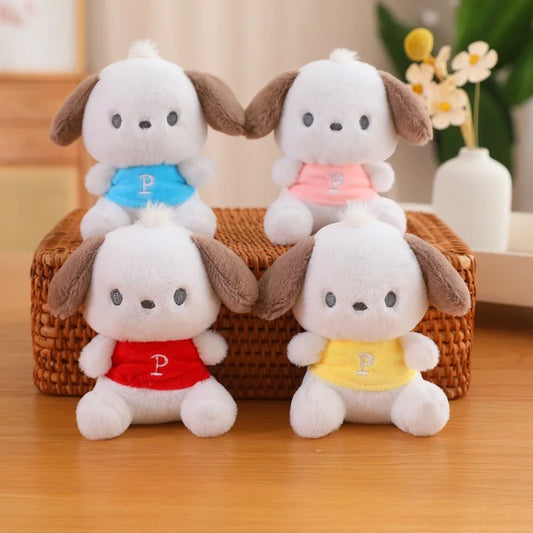 13cm Dog Plush Keychain Cute Stuffed  Plushies Backpack Pendant Kawaii Cartoon Valentine's Day Girl Gifts
