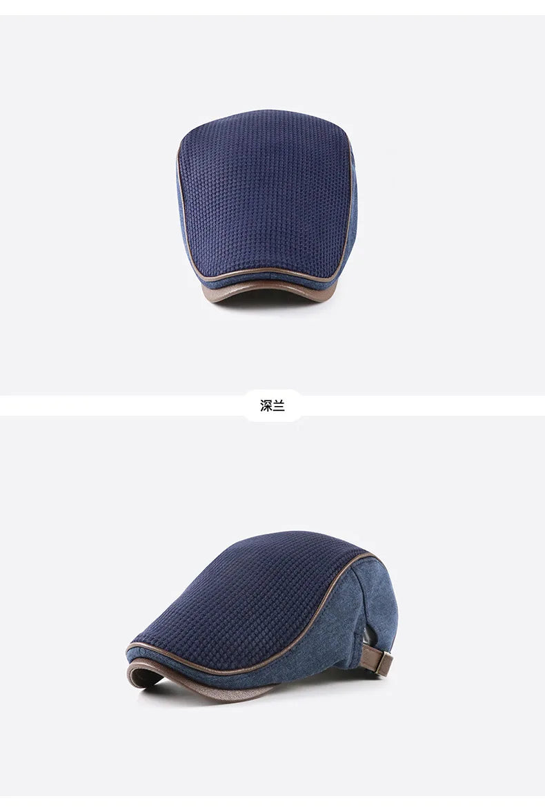 Men Knitted Beret Hat Women Adjustable Newsboy Hats Dad Cabbie Gatsby Cap Driving Flat Ivy Caps