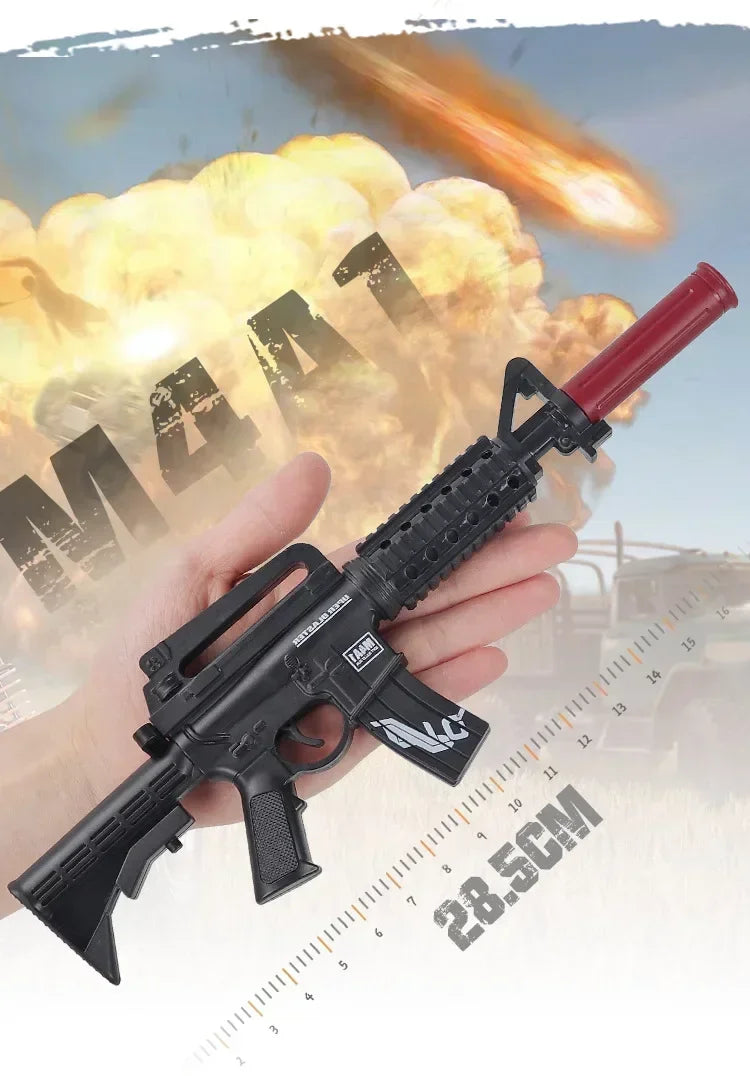 Soft Bullet Mini AK47 M4A1 Launchable Toy Gun Rifle Shell Ejection Toy Gun Model Children's Christmas Gifts Adult Toys