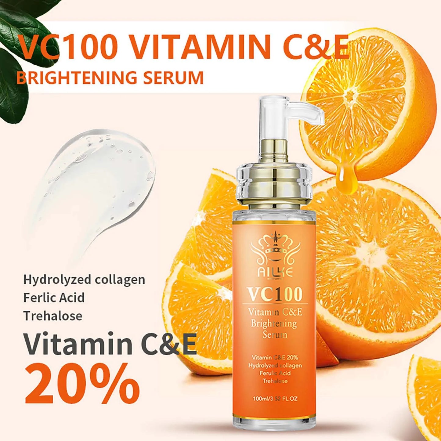 AILKE Vitamin C Whitening Kit For Women, Even Skin Tone, Clean Skin, Moisturizing, Anti Wrinkle & Aging, Glow Skin Set