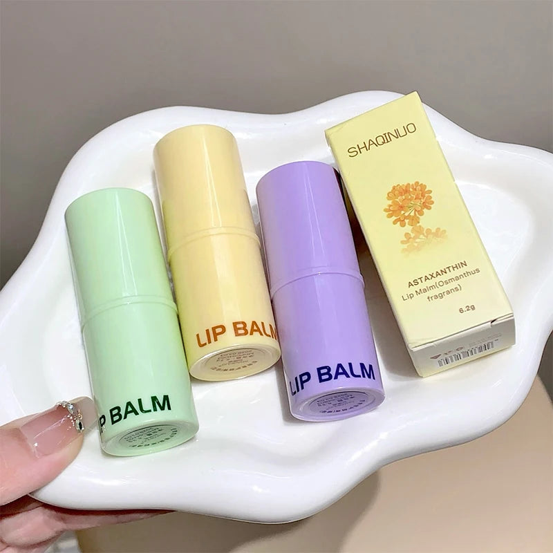 SHAQINUO Astaxanthin Lip Balm - Deep Moisturizing, Reduces Lip Lines, Fruity Fragrance, Say Goodbye to Chapped Lips