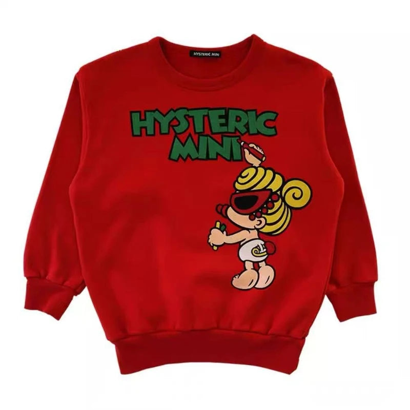 2025 Autumn/Winter Trendy Kids' Clothing: Children's Cotton Sweatshirt and Skirt