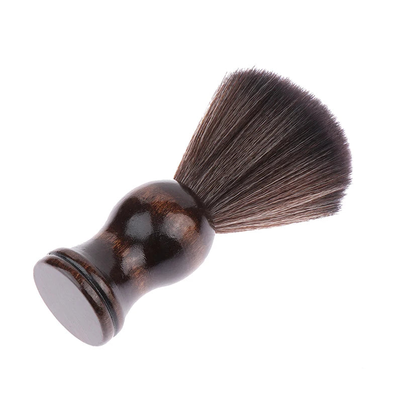 Natural Razor Brush with Wood Handle Badger Hair Men's Shaving Brush Barber Salon Men Facial Beard Cleaning Appliance Shave Tool