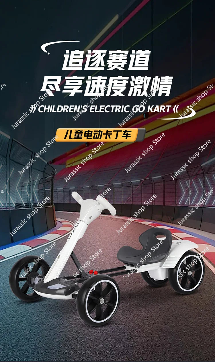 Children's Electric Kart Free Installation Can Sit Electric Car Children Charging Remote Control Folding Stroller