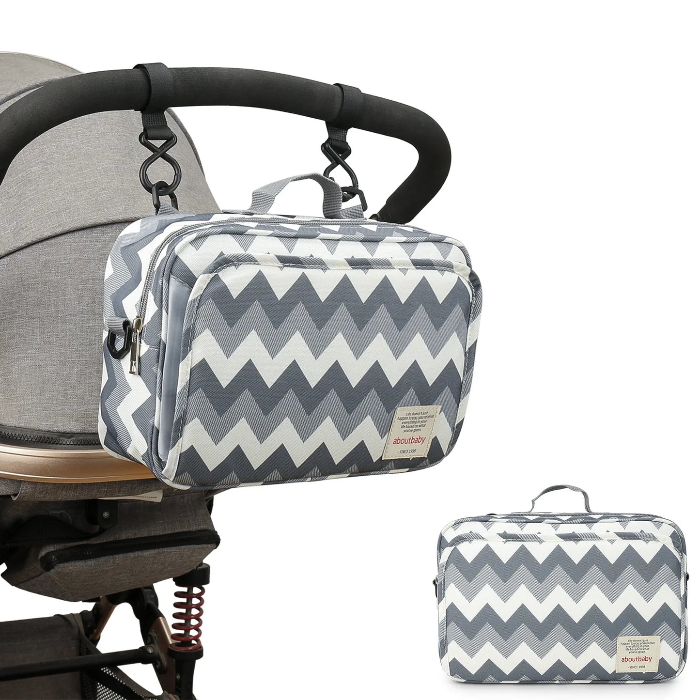 Mummy Diaper BagStroller Organizer Bags Mummy Large Capacity Travel Hanging Bag Bottle Holder Pram Diaper Bags Baby Stroller Bag