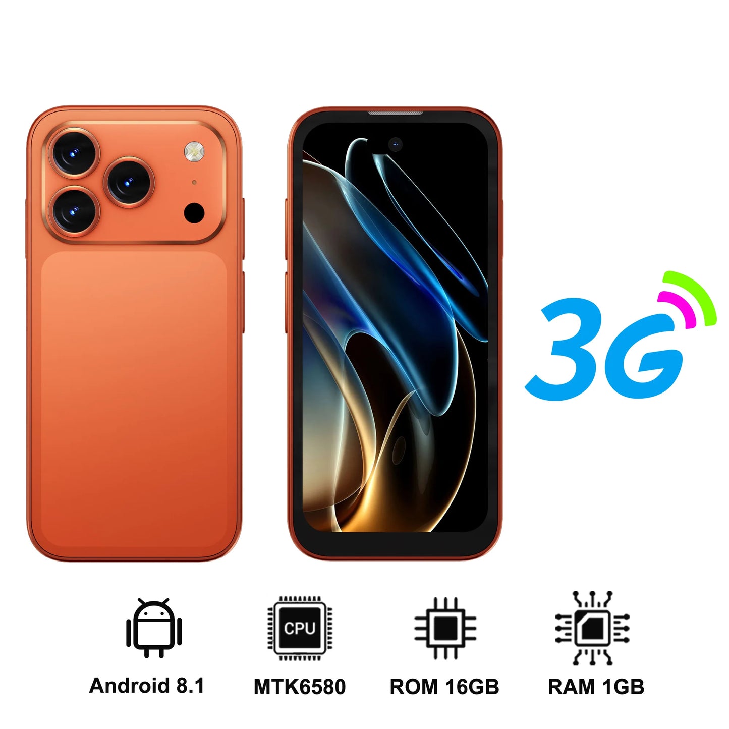 SERVO 17PRO MAX Small Smartphone 3.75" Screen 3G WCDMA Android OS Play Store Face Unlock WiFi Mini Smart Phones Dual SIM Standby