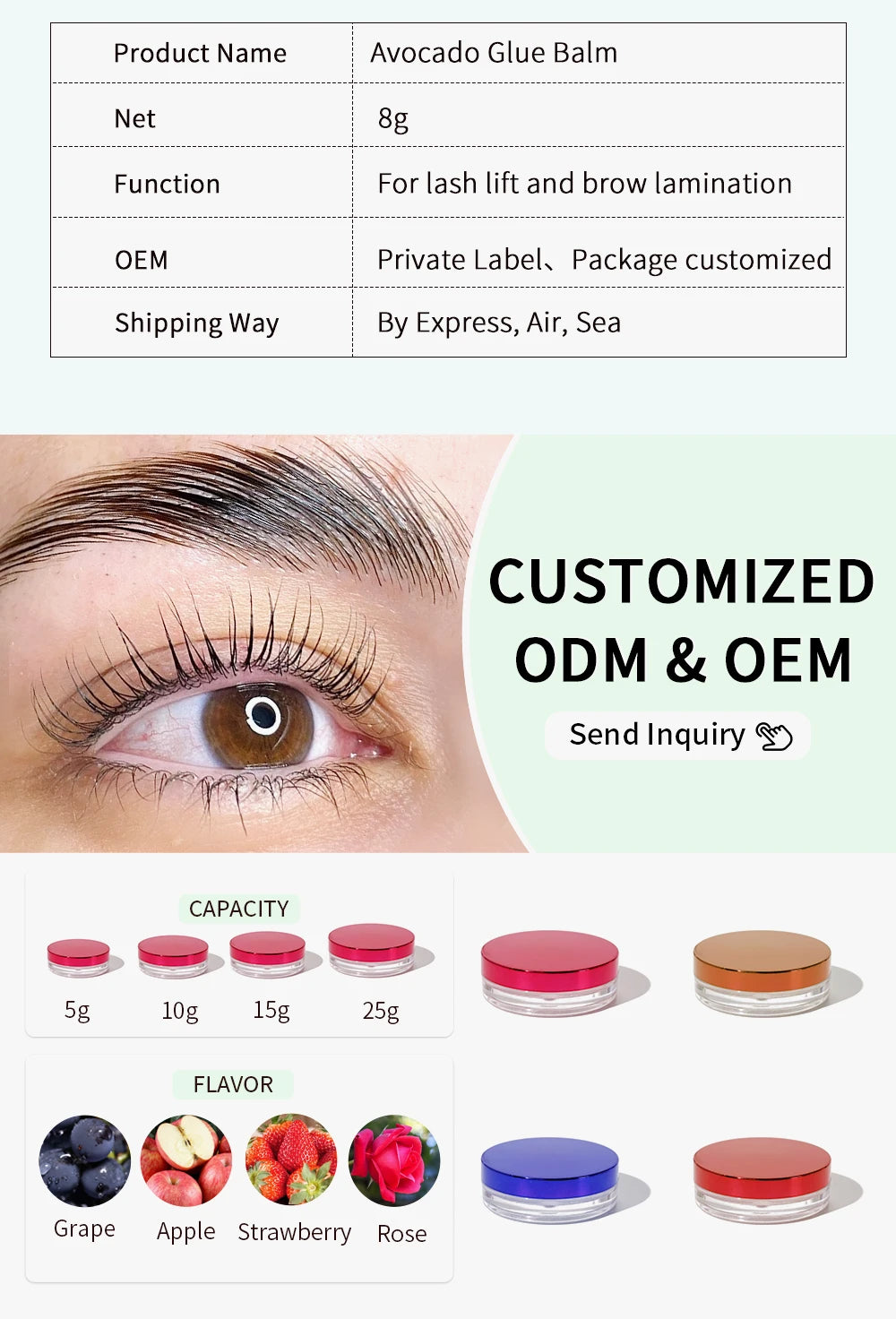 ICONSIGN Lash Glue Balm For Lash Lifting Fast Fixing Shape Eyelash Brow Lashes Lift Waterproof Wax Beauty Makeup Tools