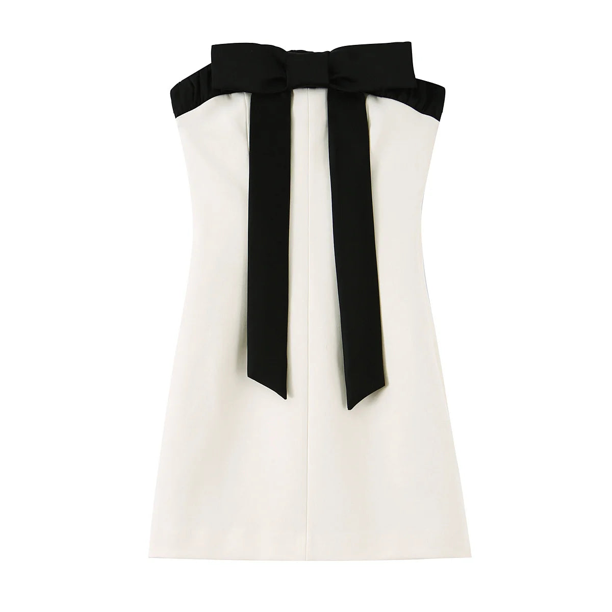 Women Strapless Mini Dress With Bow Fashion Off Shoulder Straight Neck Slim Club Party Clothing Female Sexy Dress 2026 New