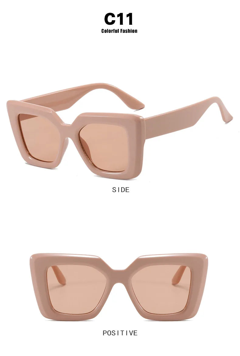 Retro Luxury Oversized Square Anti-Blue Light Glasses Women Men Optical Eyeglasses Trendy Computer Classic Glasses Ladies Lentes