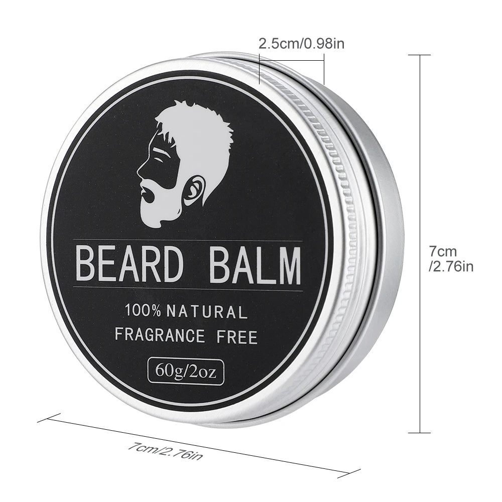 Man Natural Beard Balm Wax Reduce Frizz And Split Ends Moisturize Smooth Soften Beard Oil Cream Mustache Styling Accessories