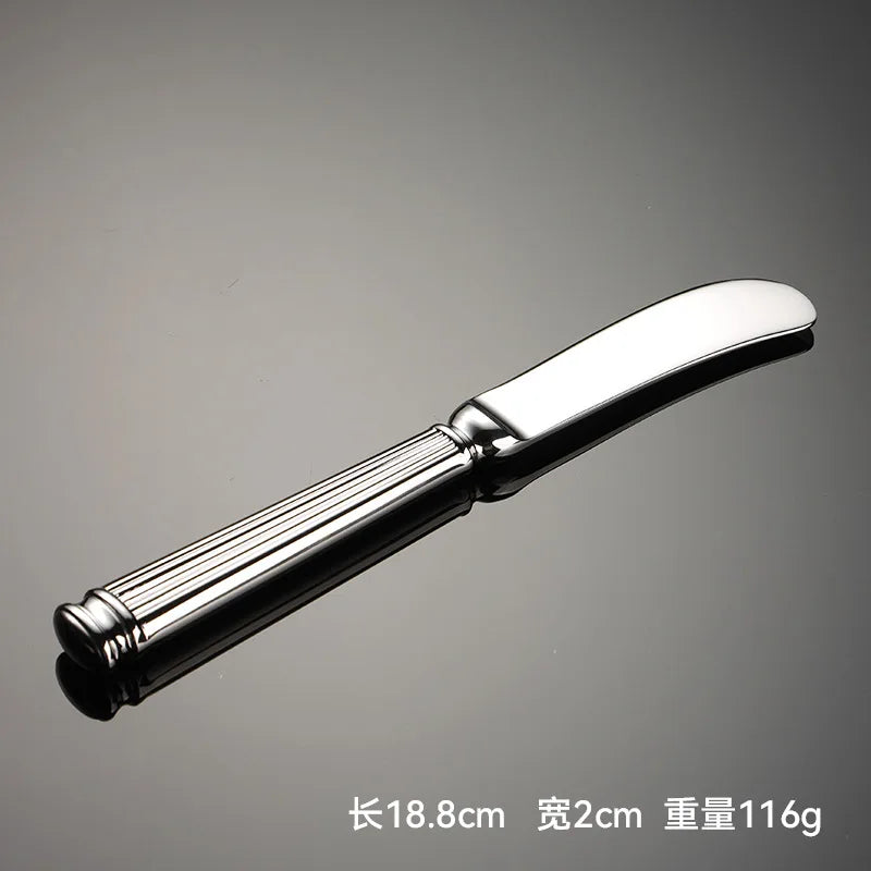 High Value 420 Stainless Steel Roman Cutlery Set Public Spoon Fork Knives Silverware Western Hotel Table Decoration Luxury Gift