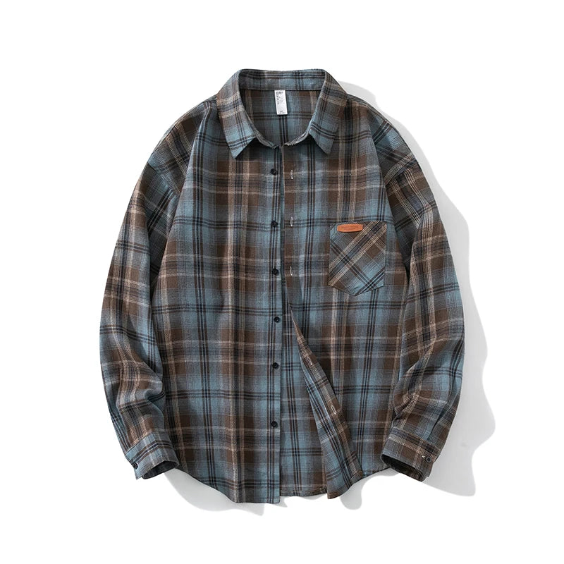 Plus Size 10xl 9xl Shirt Men Spring Summer Oversized Vintage Plaid Shirt 5xl 6xl 7xl 8xl Large Size Leisure Blouse Male