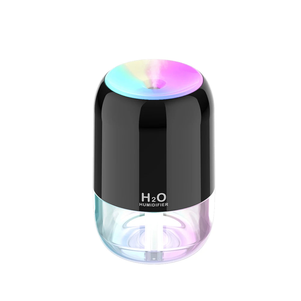 Colorful Cool Mist Mini Humidifier 300ml USB Personal Desktop Humidifiers for Car Office Home Travel, Auto Shut-Off 2 Mist Modes